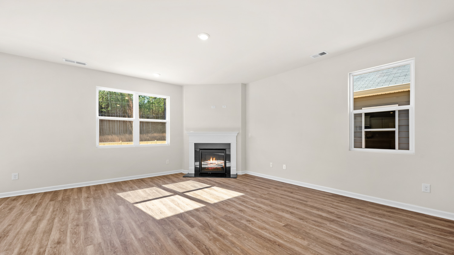living room with natural light