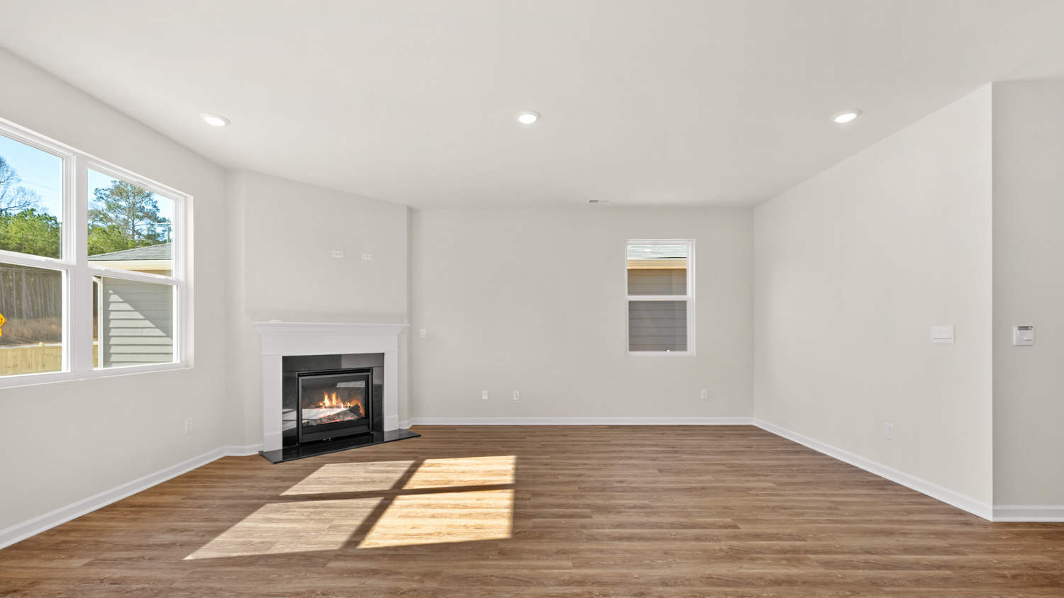 living room with natural light