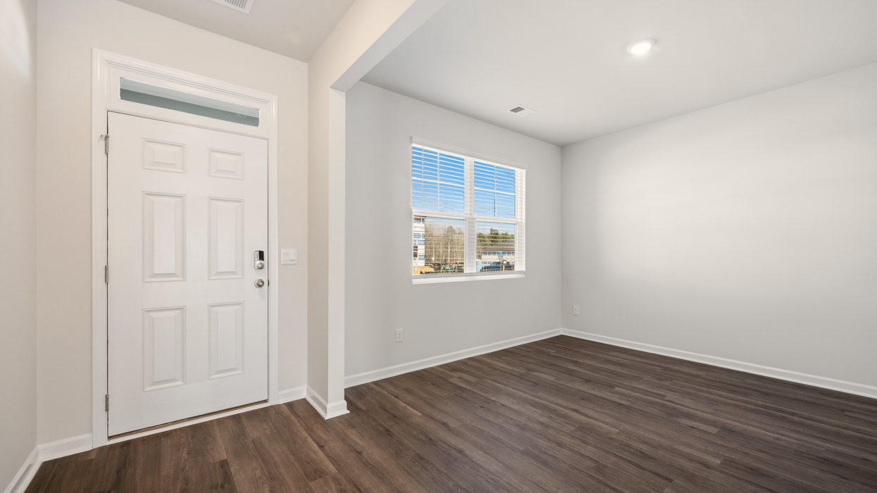 angled flex room with natural light