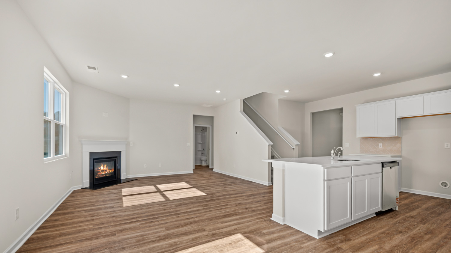 living room from dining room