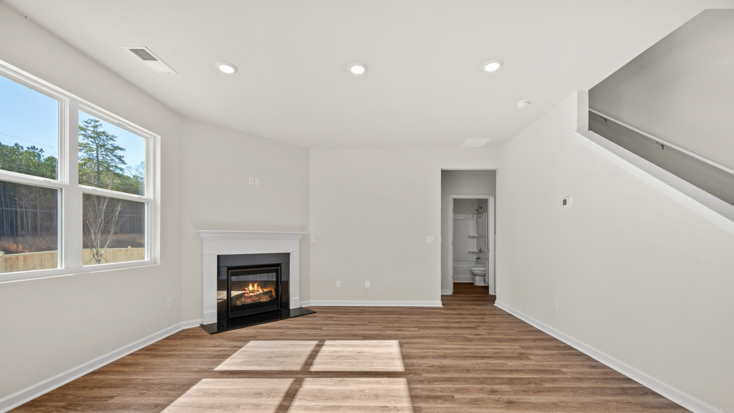 living room with natural light