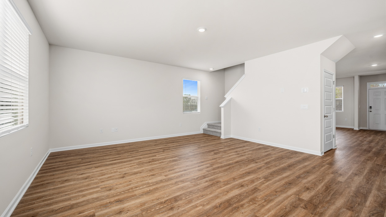 angled living room with natural light