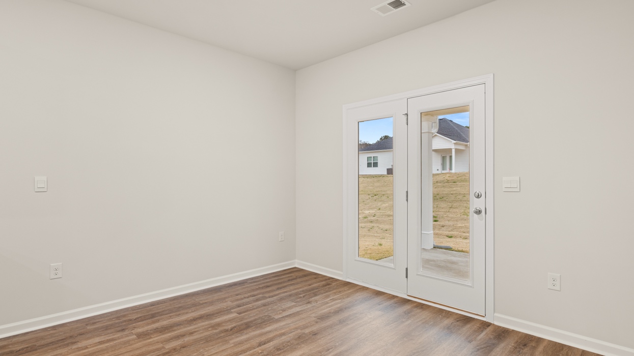 dining room with patio access