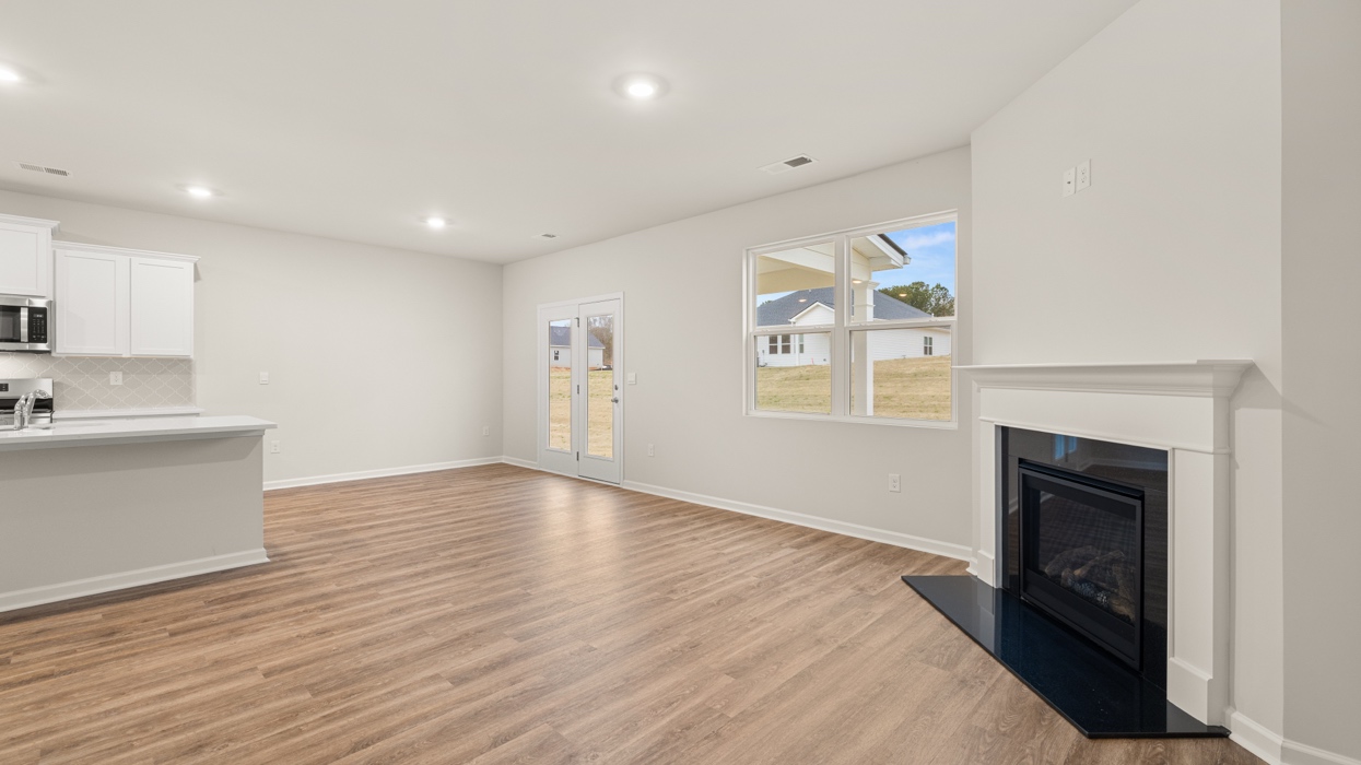 angled living room with natural light