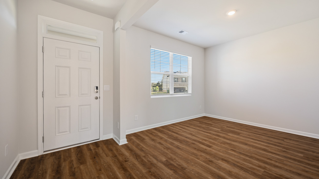 angled flex room with natural light