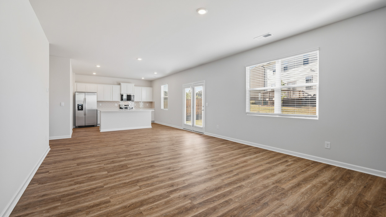 angled living room with natural light