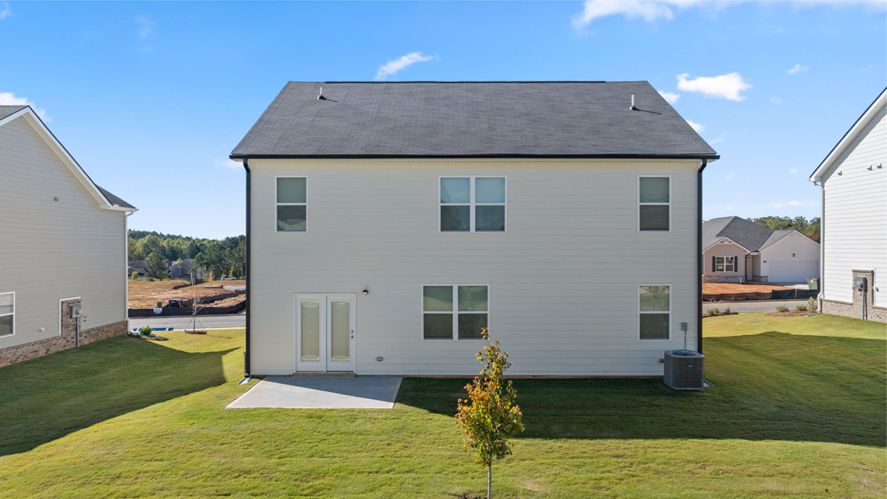 single family two-story rear