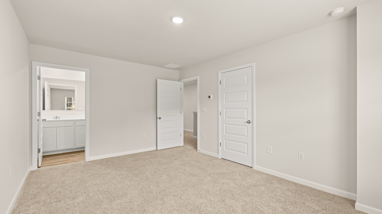 angled primary bedroom