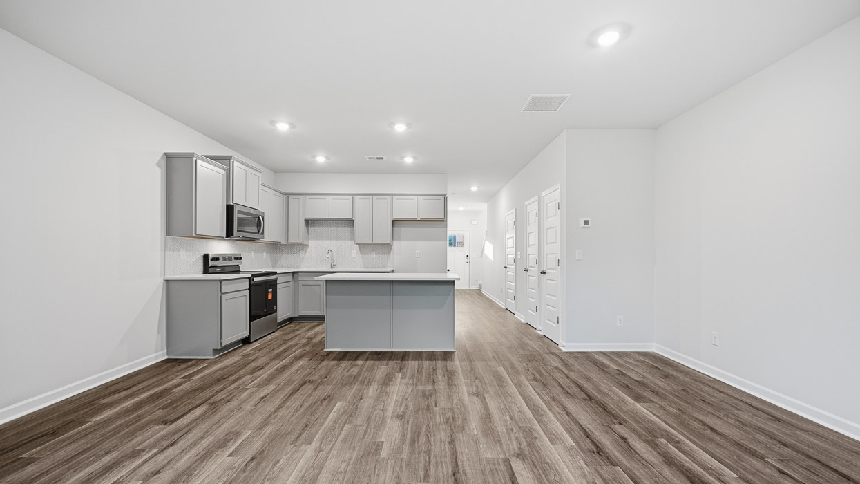 living room to kitchen