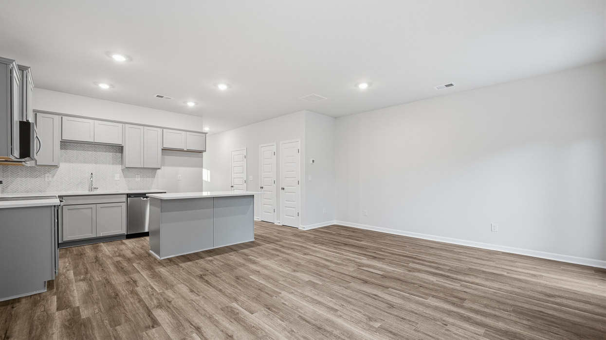 living room to kitchen