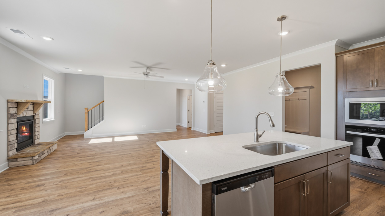 kitchen and great room