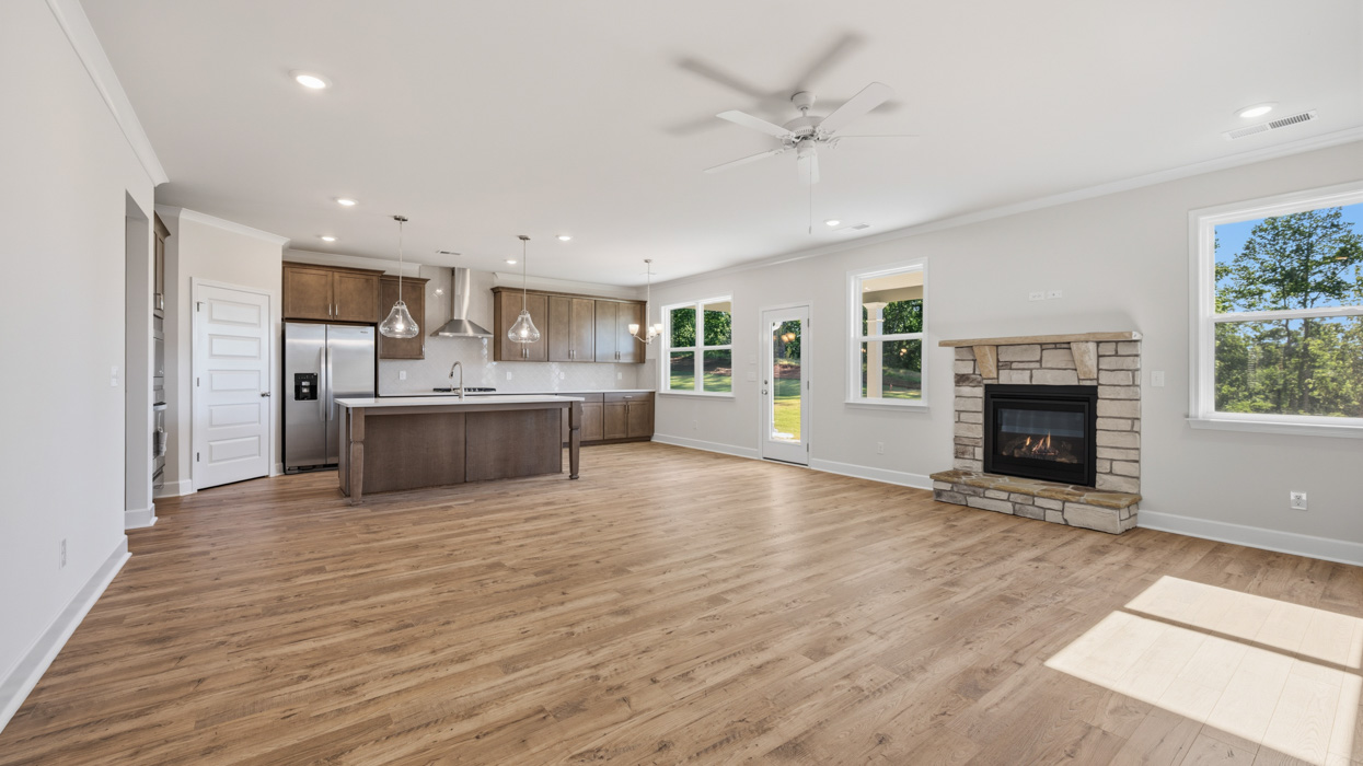 great room and kitchen