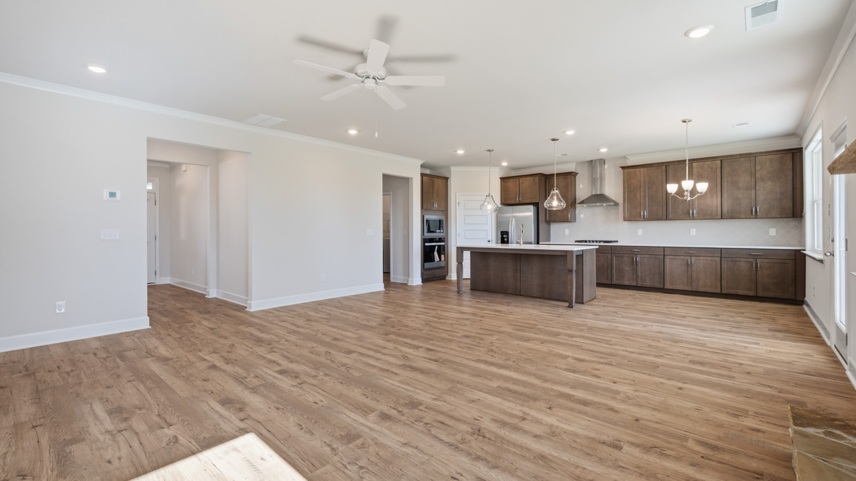 great room and kitchen