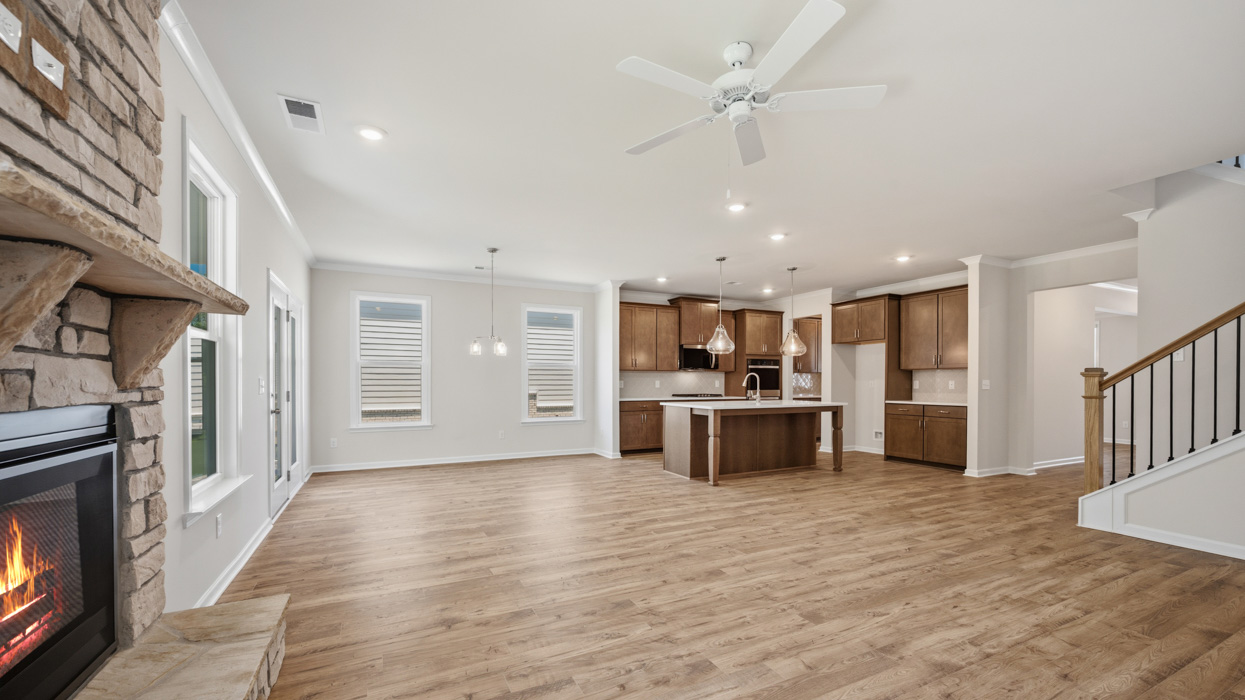 family room to kitchen
