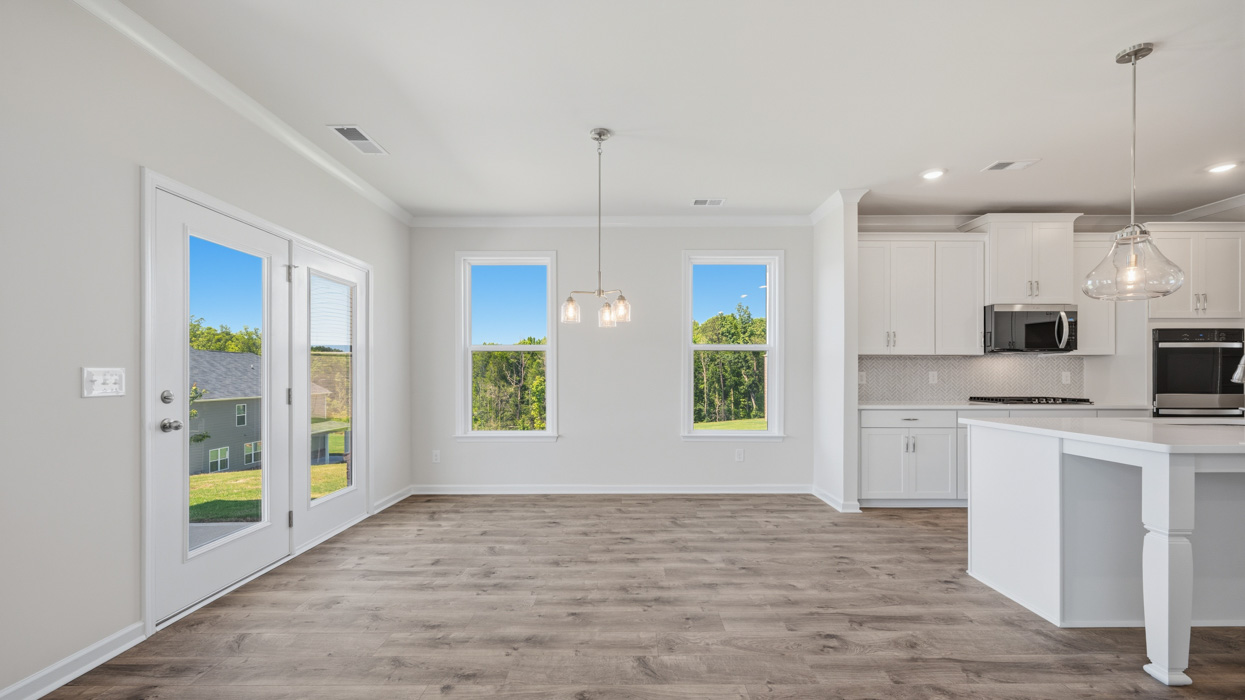 kitchen and casual dining room