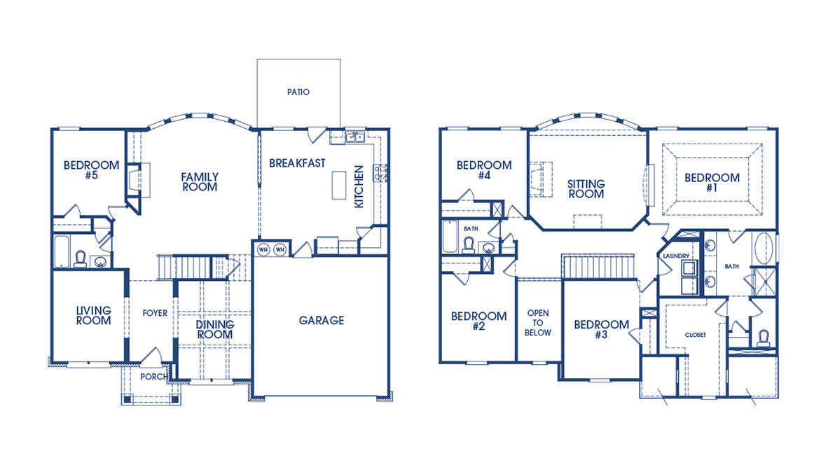 Blue floor plan