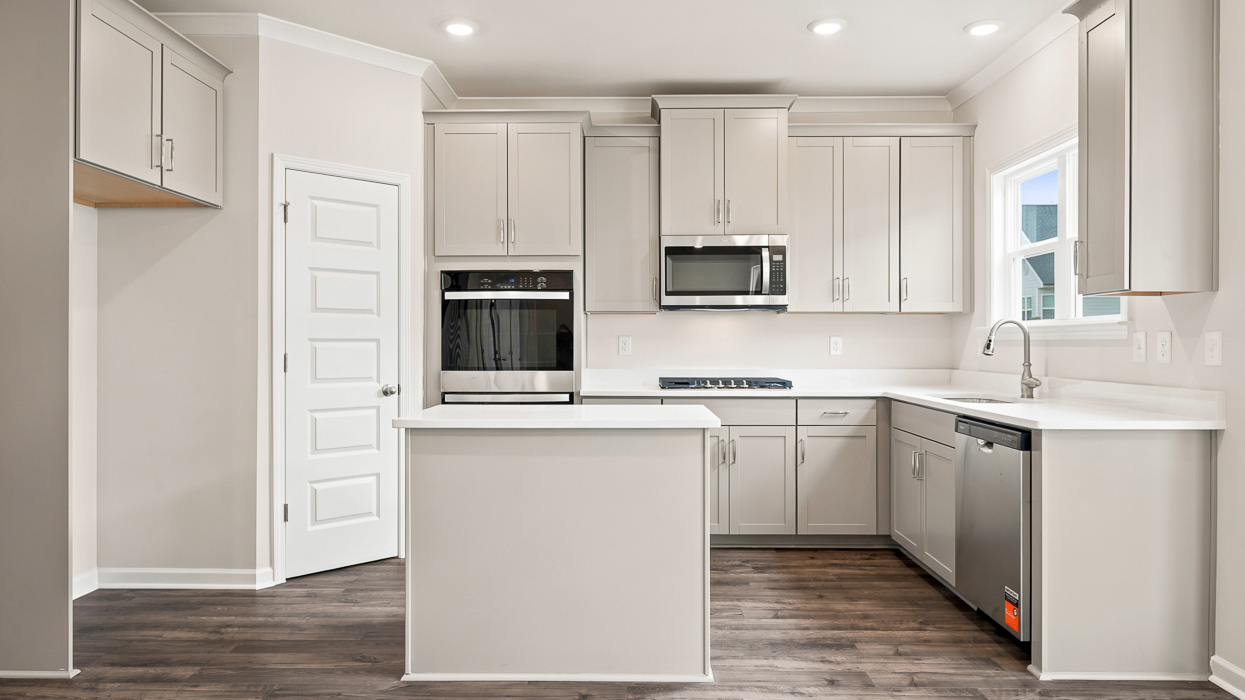 Kitchen with Stainless Steel Appliances and island
