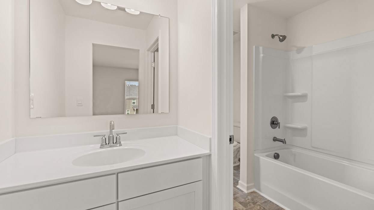bathroom with single sink