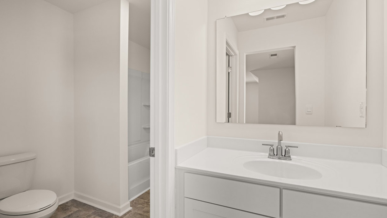 bathroom with single sink