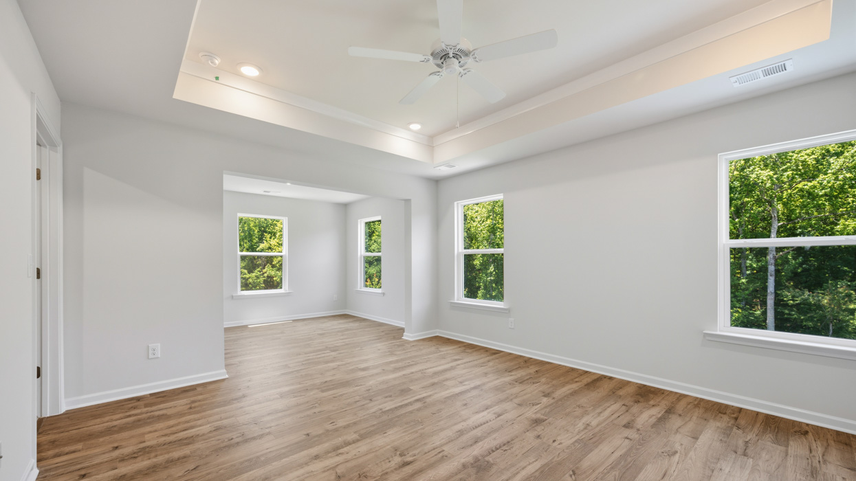 primary bedroom with natural light