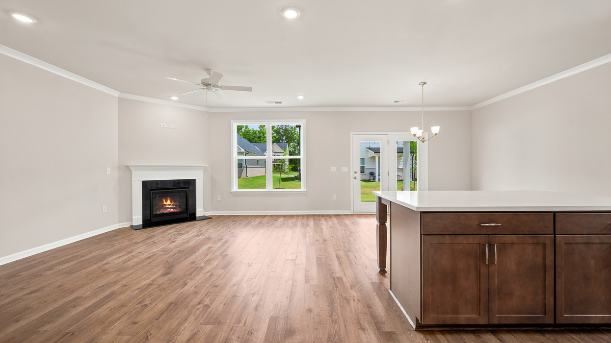 kitchen and great room