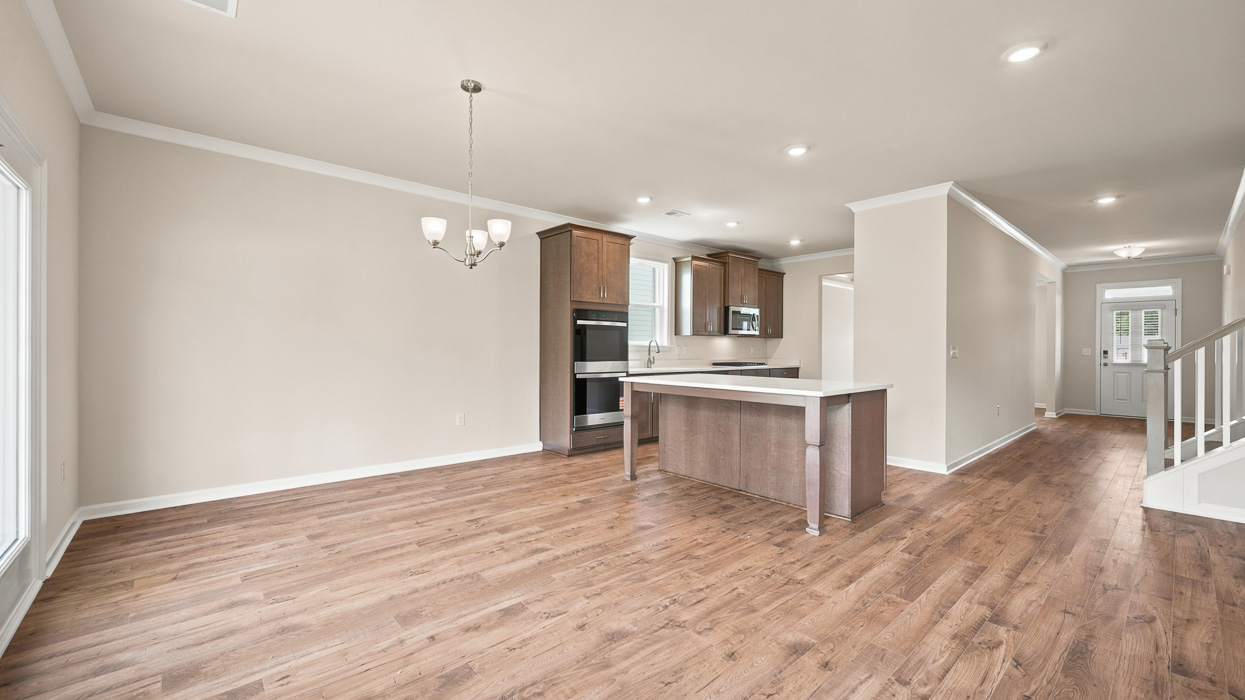 great room and kitchen