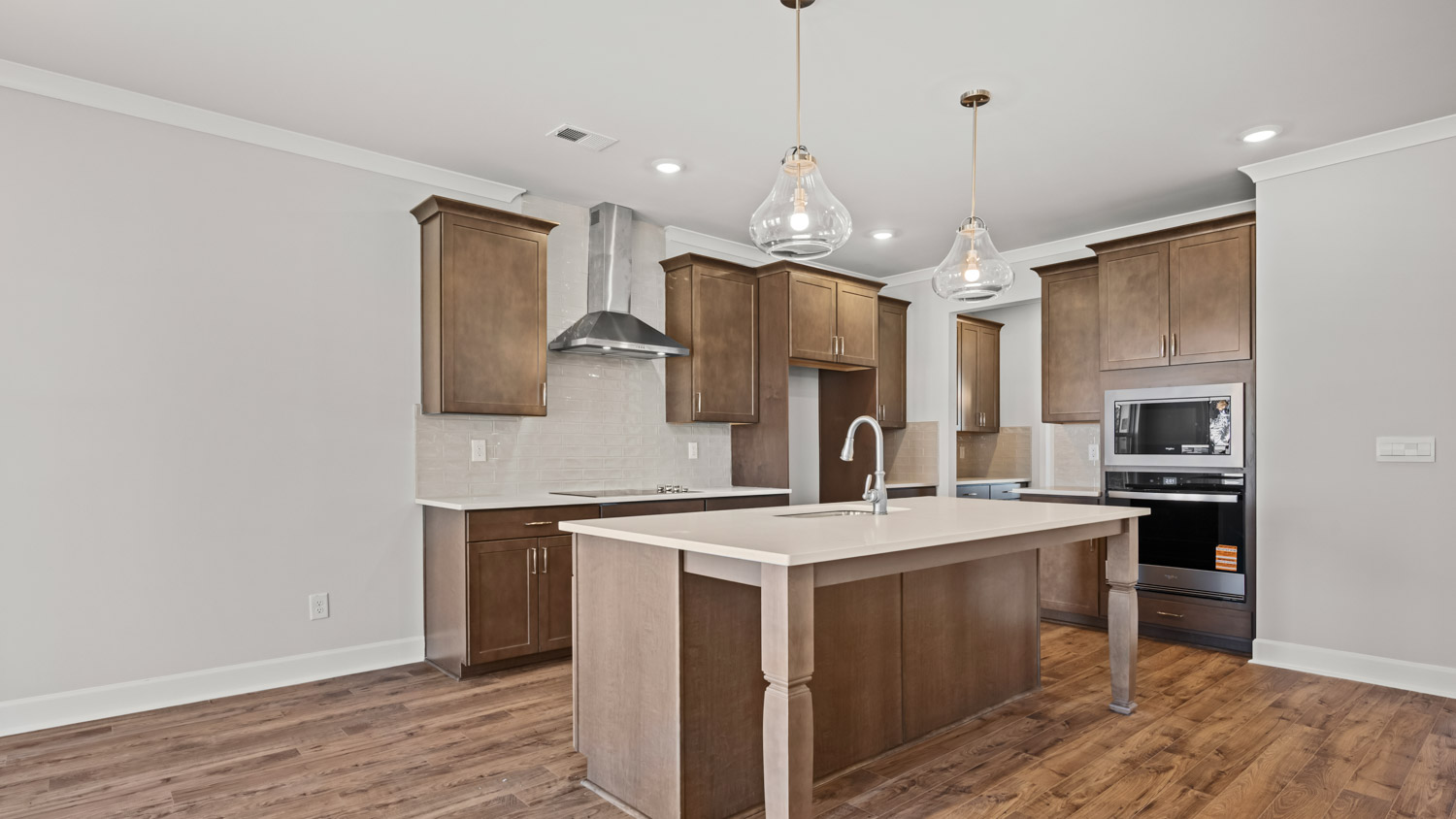 kitchen with an island