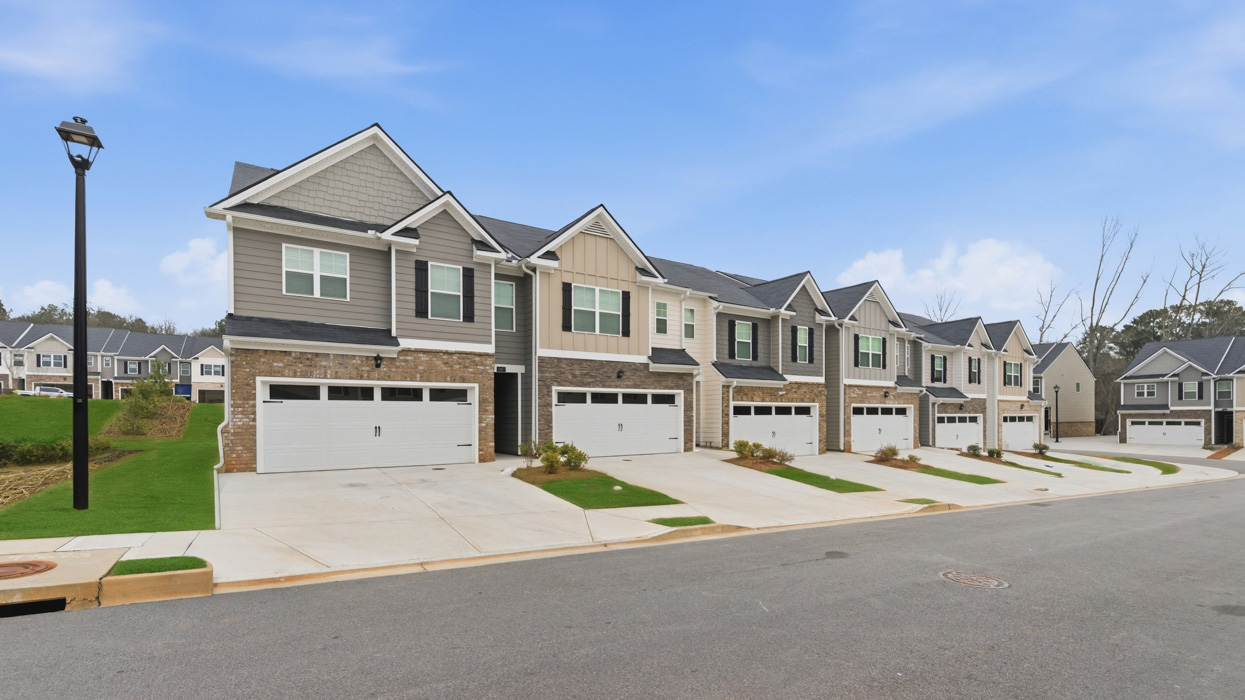 Streetscape of Townhomes