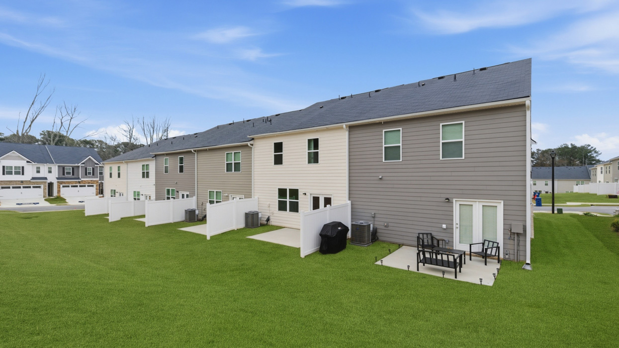 Streetscape of Townhomes Rear