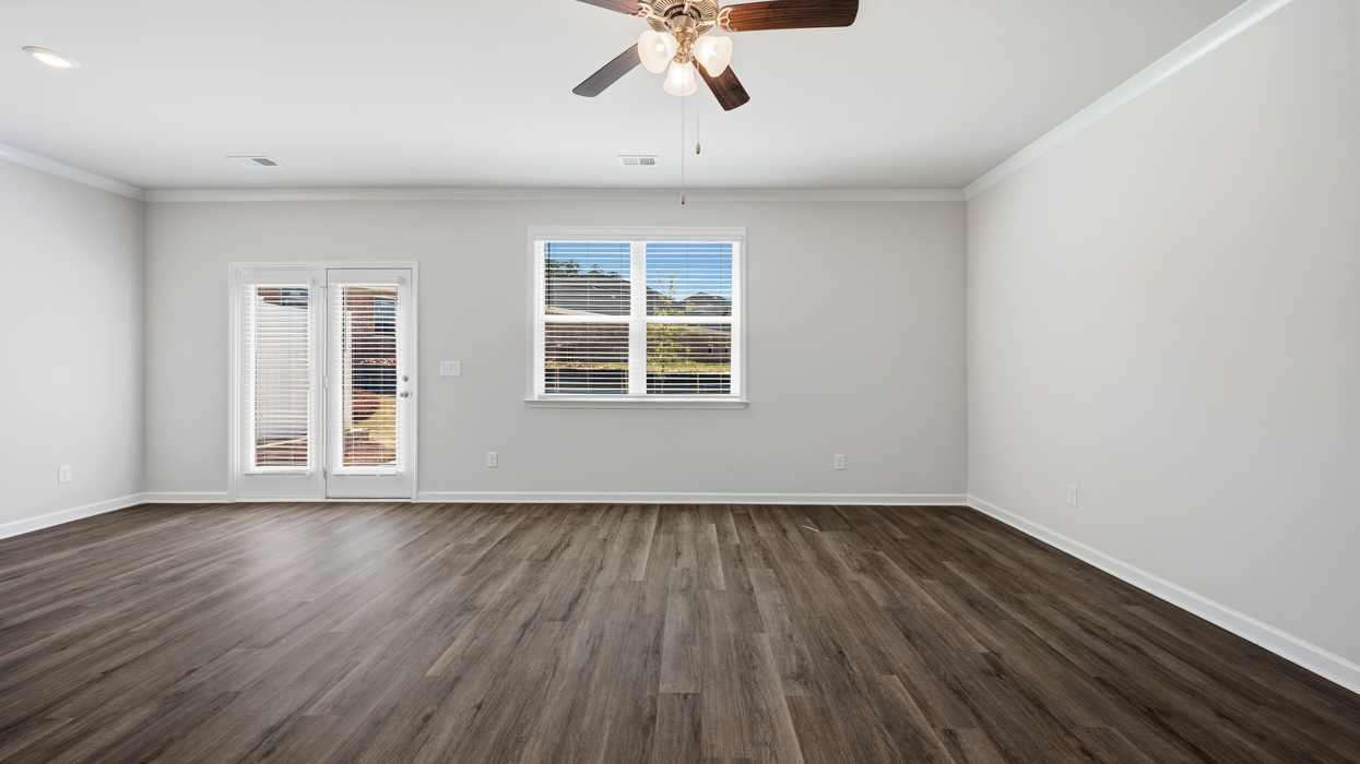 angled view of the dining room