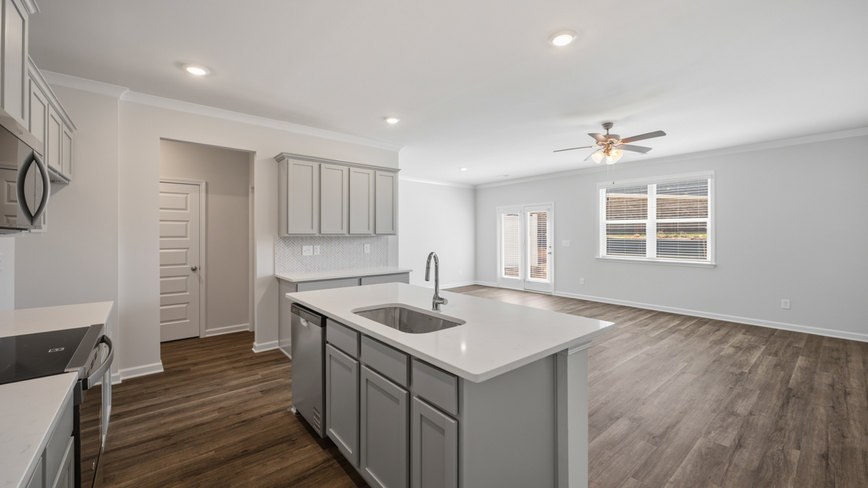 angled view of the kitchen
