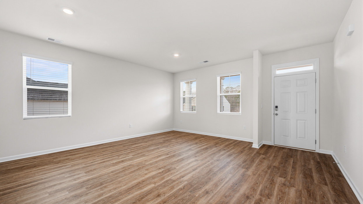 angled flex room with natural light