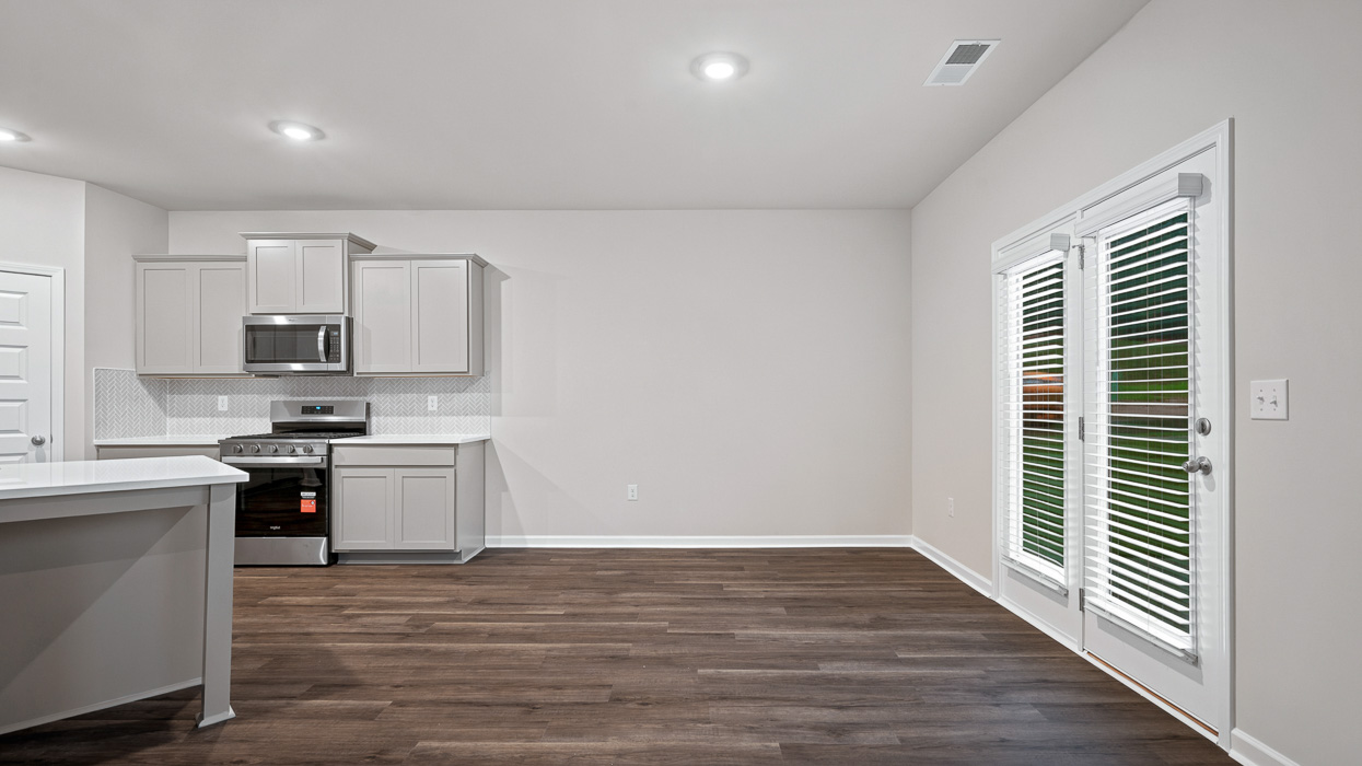 breakfast room with rear patio access