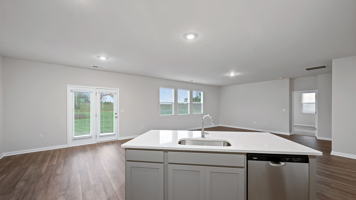living room from kitchen