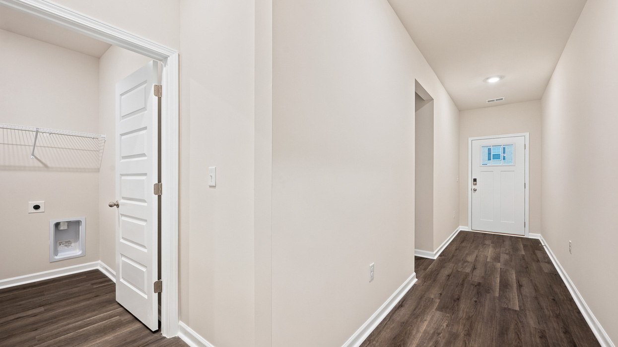 foyer and laundry room