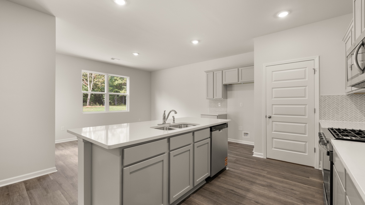 side angle view of the kitchen