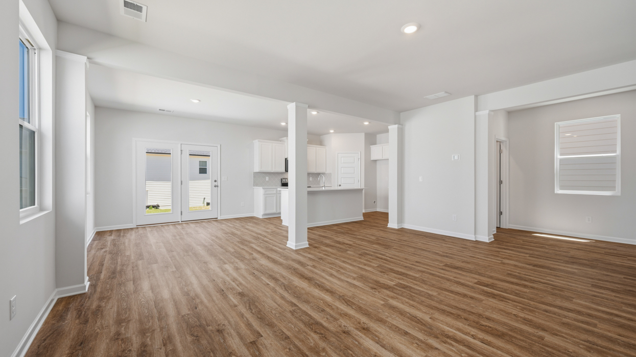 living room and kitchen
