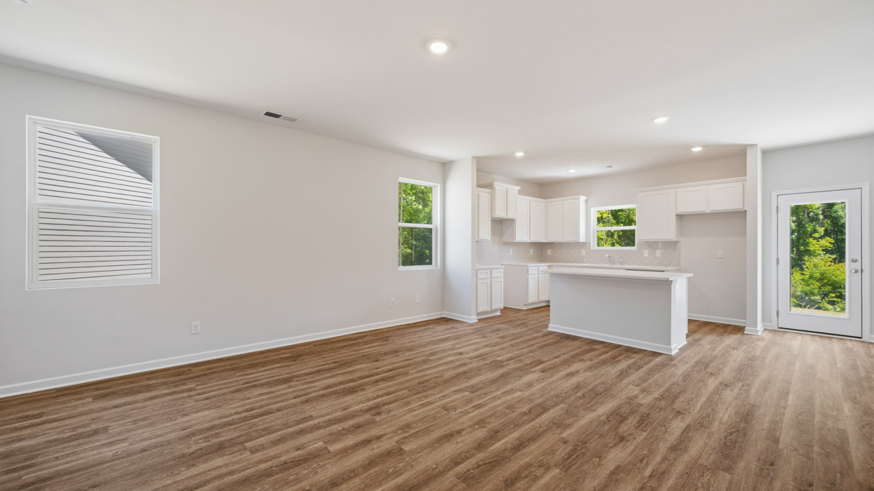 great room and kitchen