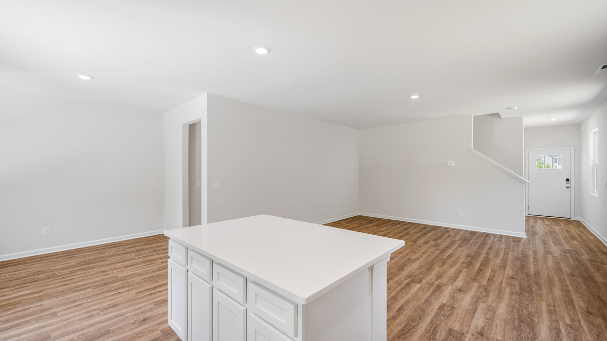 kitchen and great room