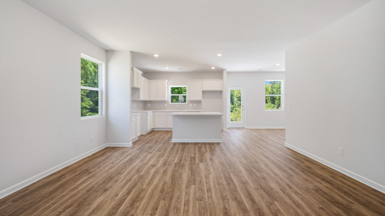 great room and kitchen