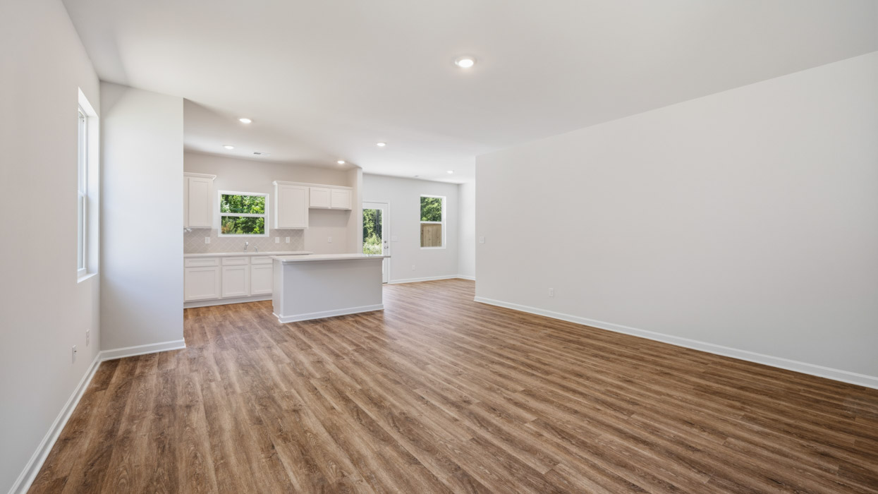 Great room and kitchen