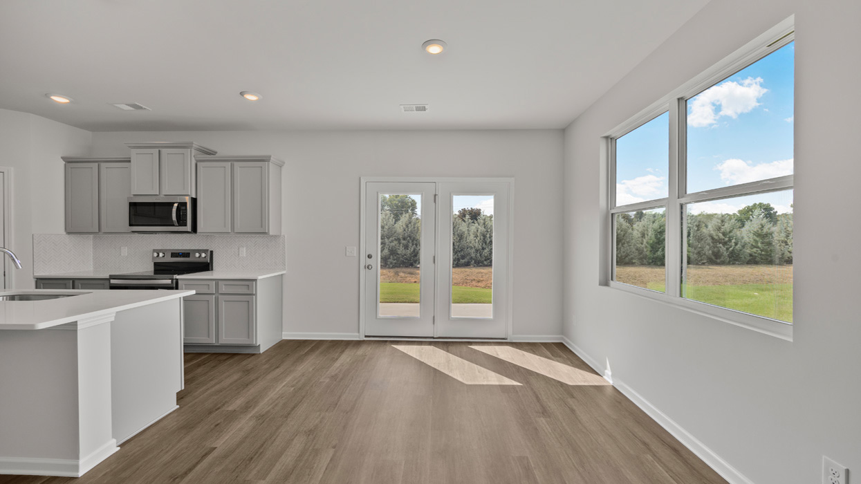 breakfast room with rear patio access