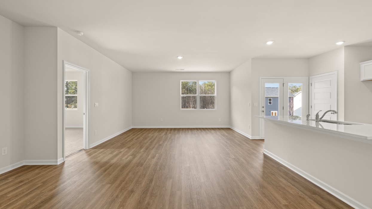 living room and kitchen