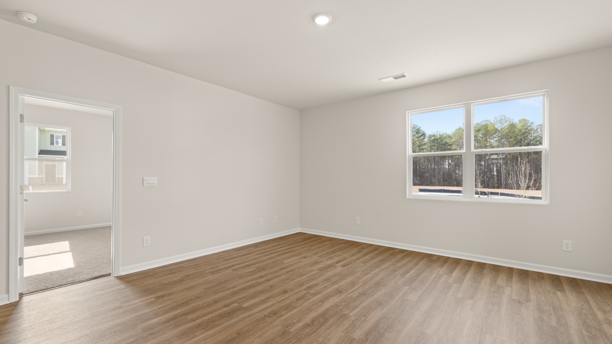 angled living room with natural light