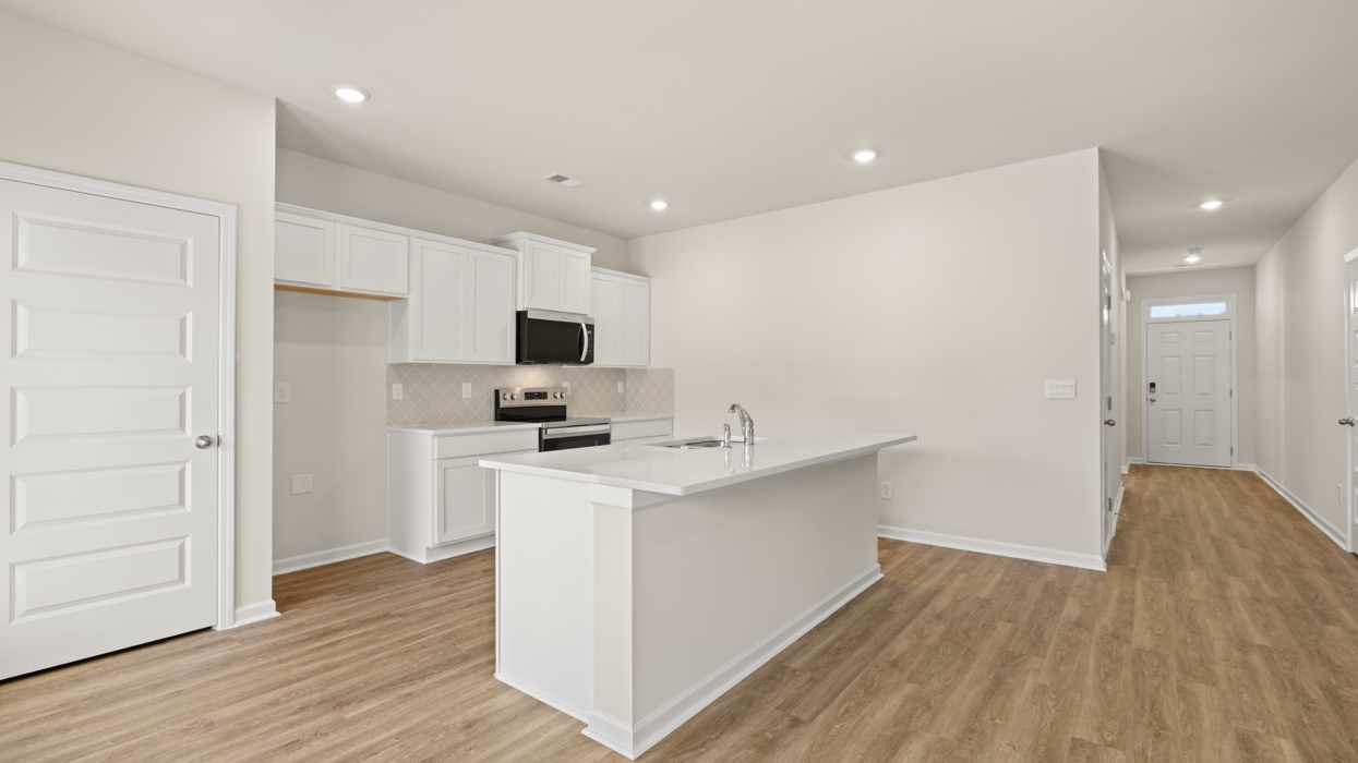 side angle view of the kitchen