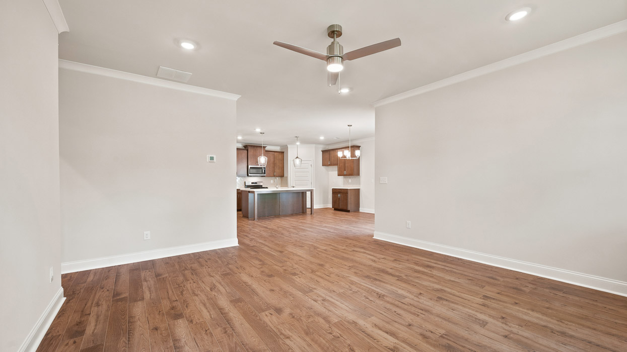 living room to kitchen