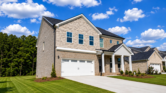 angled single family two-story front
