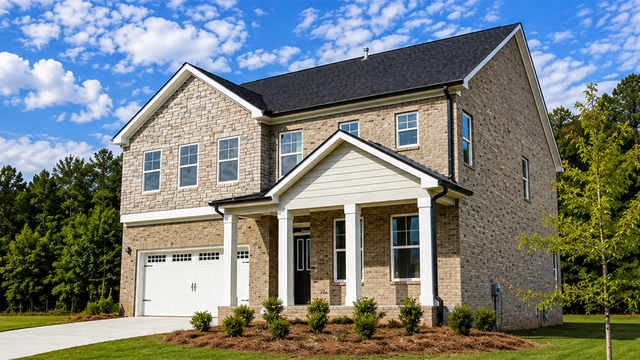 angled single family two-story front