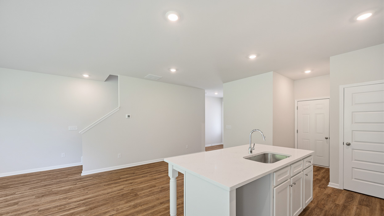 kitchen and great room