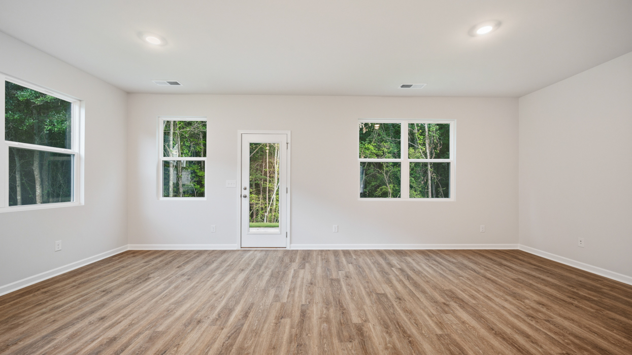 dining room and family room